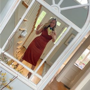 ASTR Alva ruched laced trim mini dress